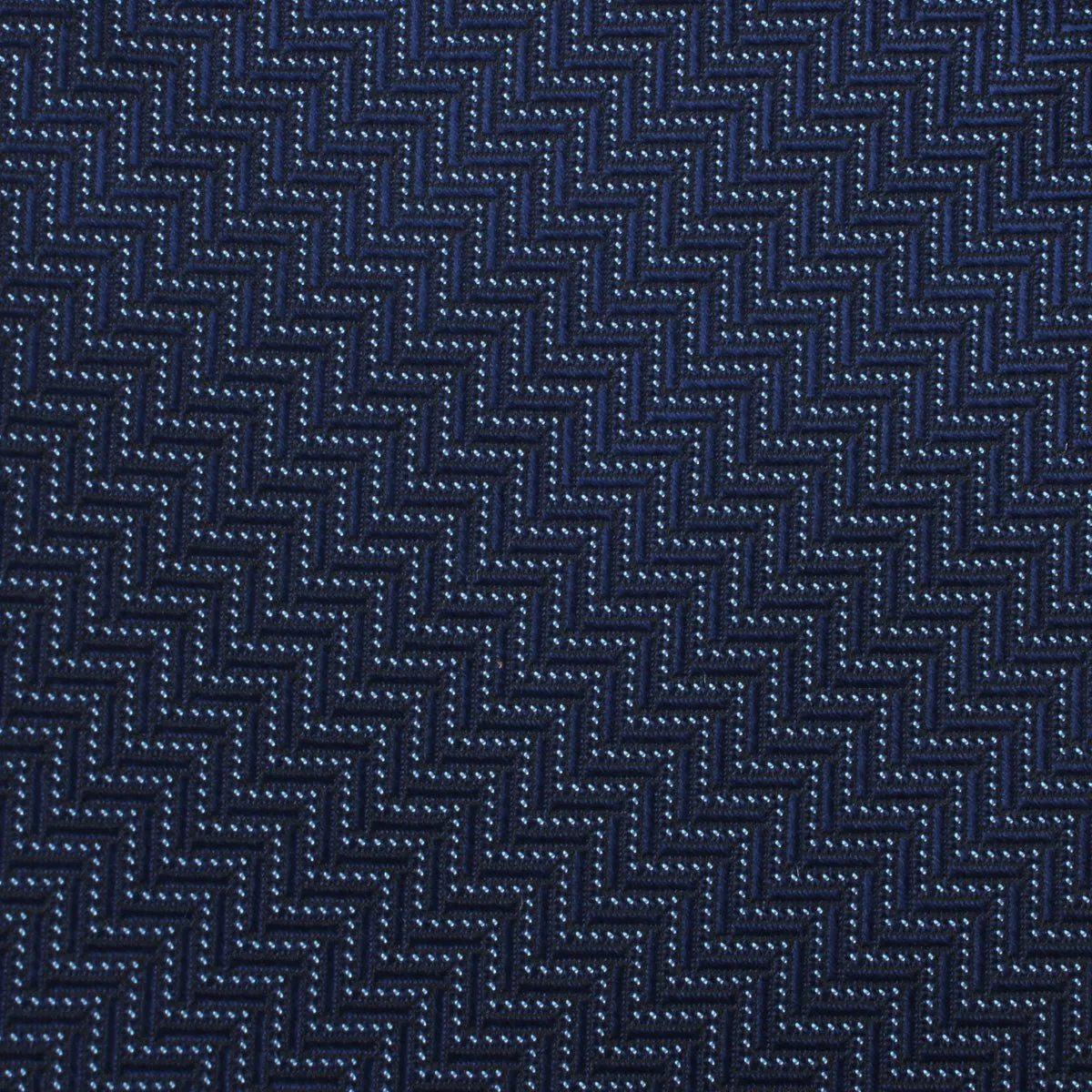 Aztec Blue Herringbone Pocket Square