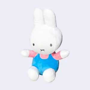 Miffy 14" Plush (Pink & Blue Overalls)