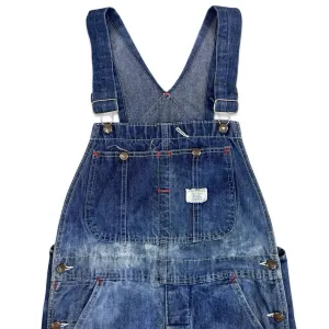 VTG 1960s USA JC PENNEY BIG MAC DUNGAREES WITH KILLER WATER FADING S 30”W 32”L