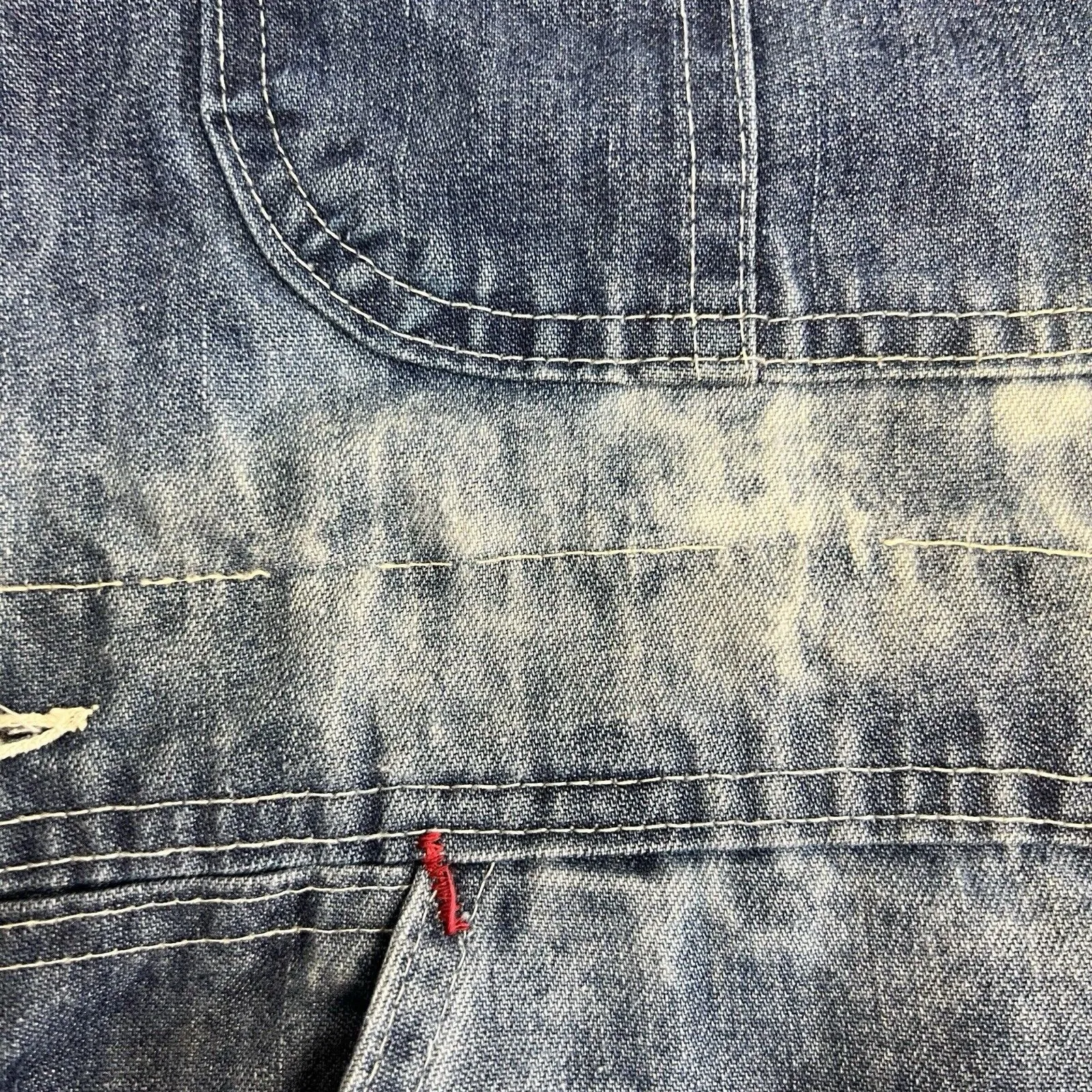 VTG 1960s USA JC PENNEY BIG MAC DUNGAREES WITH KILLER WATER FADING S 30”W 32”L