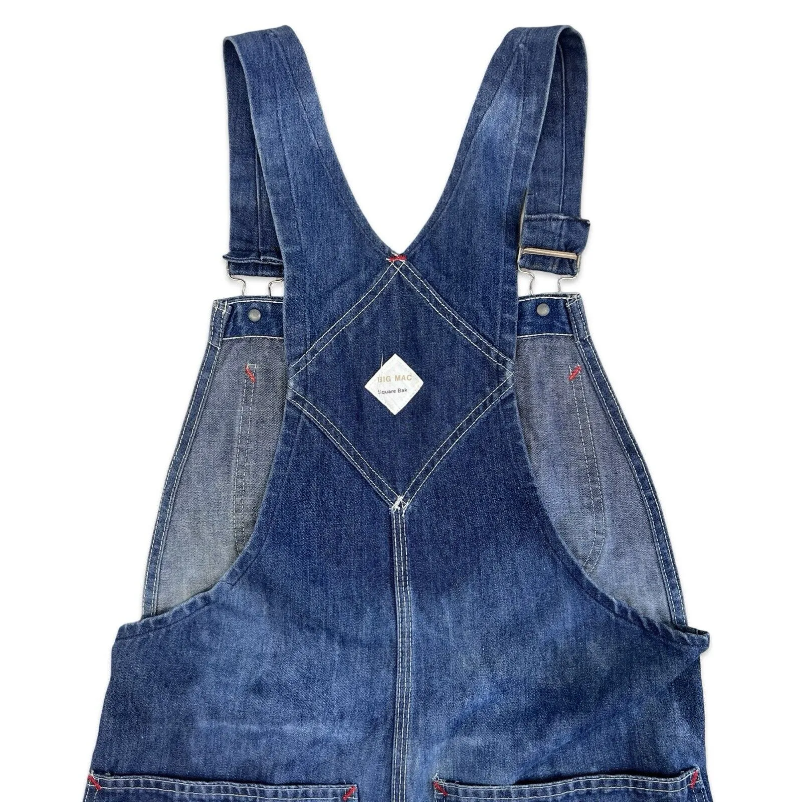 VTG 1960s USA JC PENNEY BIG MAC DUNGAREES WITH KILLER WATER FADING S 30”W 32”L